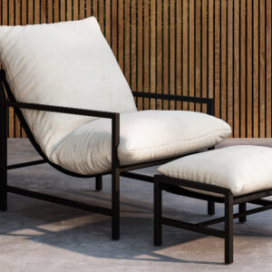 Corso – Fauteuil lounge – Beige, Noir – 86 x 68 x 67 cm
