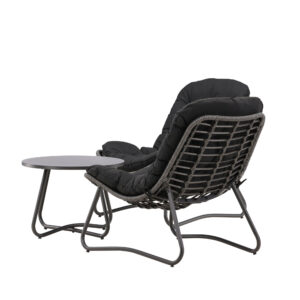 Cala – Salon lounge – Gris, Anthracite – Table : x 58 x Canapé :93 x 68 x 76 cm