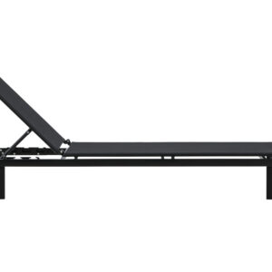 Massimo – Bain de soleil – Noir – 189 x 97 x 60 cm
