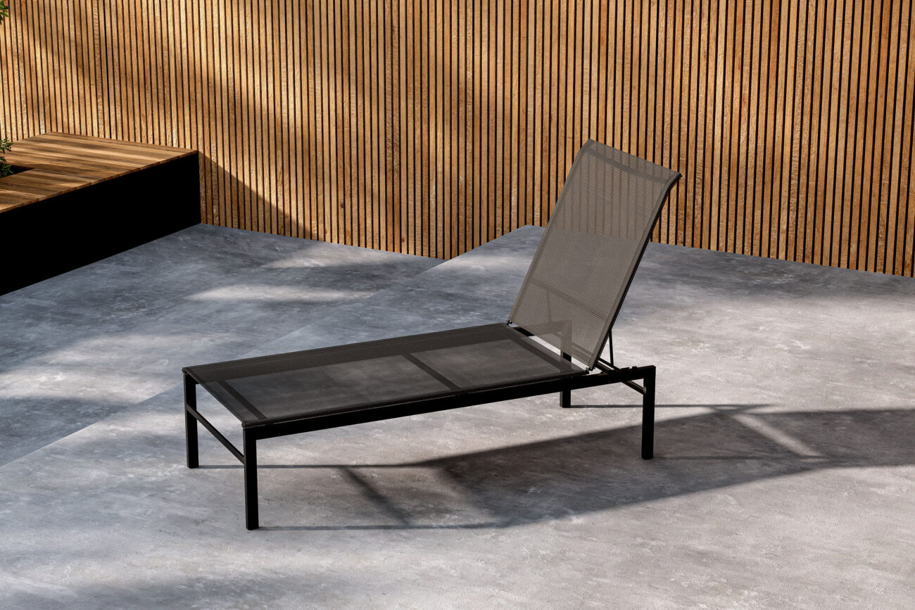 Massimo – Bain de soleil – Noir – 189 x 97 x 60 cm