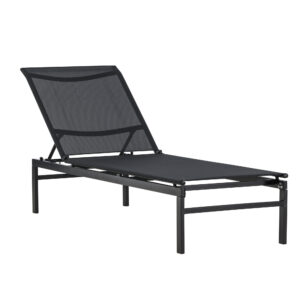 Massimo – Bain de soleil – Noir – 189 x 97 x 60 cm