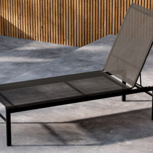 Massimo – Bain de soleil – Noir – 189 x 97 x 60 cm