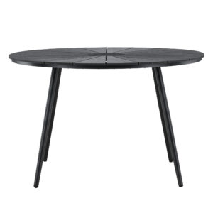 San Vito – Table à manger ronde – Noir – ⌀120 cm