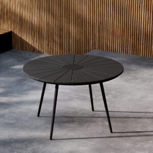 San Vito – Table à manger ronde – Noir – ⌀120 cm
