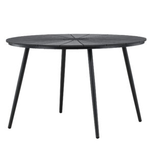 San Vito – Table à manger ronde – Noir – ⌀120 cm