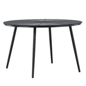 San Vito – Table à manger ronde – Noir – ⌀120 cm