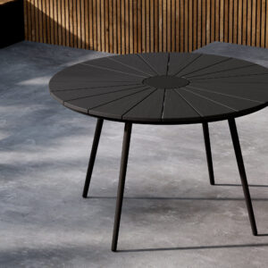 San Vito – Table à manger ronde – Noir – ⌀120 cm