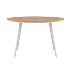 San Vito – Table à manger ronde – Beige, Naturel – ⌀120 cm