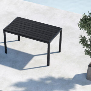 Mirko – Table à manger rectangulaire – Noir – 140 x 80 cm