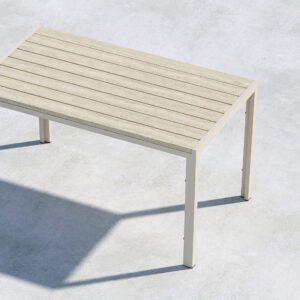 Mirko – Table à manger rectangulaire – Beige – 140 x 80 cm