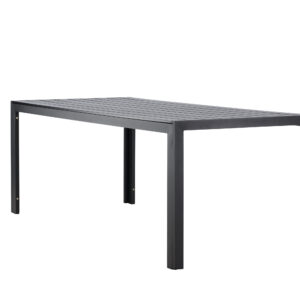 Mirko – Table à manger rectangulaire – Noir – 205 x 90 cm
