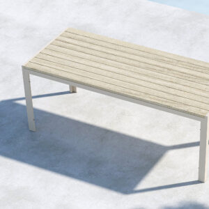 Mirko – Table à manger rectangulaire – Beige – 205 x 90 cm