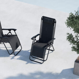 Vulcano – Bain de soleil – Noir – 80/156 x 112/85 x 64 cm