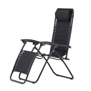 Vulcano – Bain de soleil – Noir – 80/156 x 112/85 x 64 cm