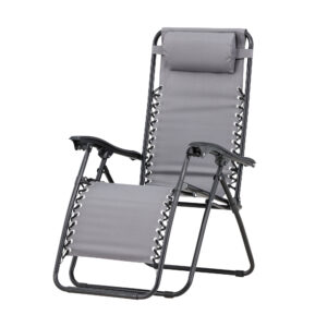 Vulcano – Bain de soleil – Gris, Noir – 80/156 x 112/85 x 64 cm