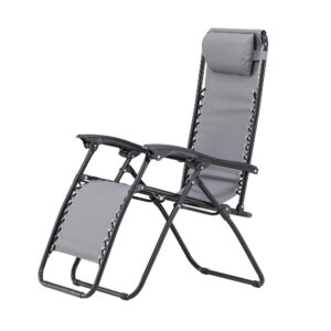 Vulcano – Bain de soleil – Gris, Noir – 80/156 x 112/85 x 64 cm