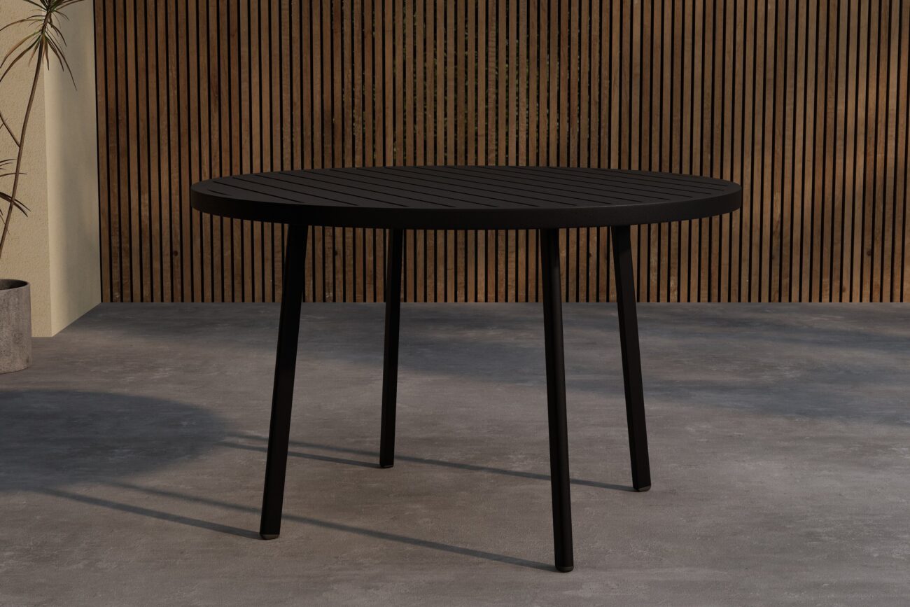 Giardini – Table à manger ronde – Noir – Ø120 cm