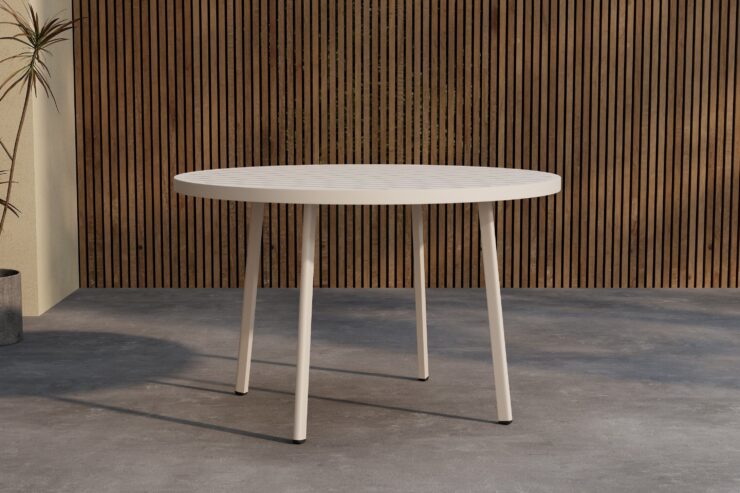Giardini – Table à manger ronde – Beige – Ø120 cm