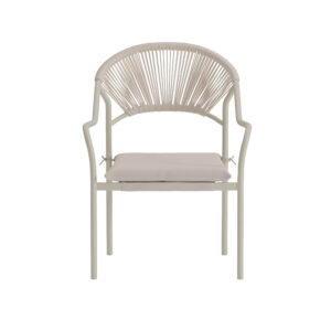 Paros – Chaise de salle à manger – Beige – 65 x 56 x 84 cm