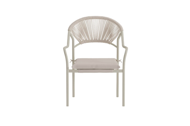 Paros – Chaise de salle à manger – Beige – 65 x 56 x 84 cm