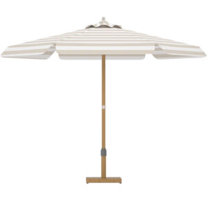 Cerox – Parasol – Beige, Blanc, Naturel, Marron – ⌀270 cm