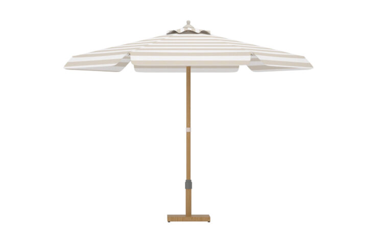 Cerox – Parasol – Beige, Blanc, Naturel, Marron – ⌀270 cm