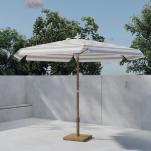 Cerox – Parasol – Beige, Blanc, Naturel, Marron – ⌀270 cm