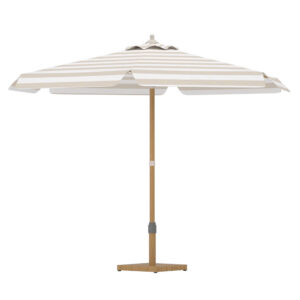 Cerox – Parasol – Beige, Blanc, Naturel, Marron – ⌀270 cm