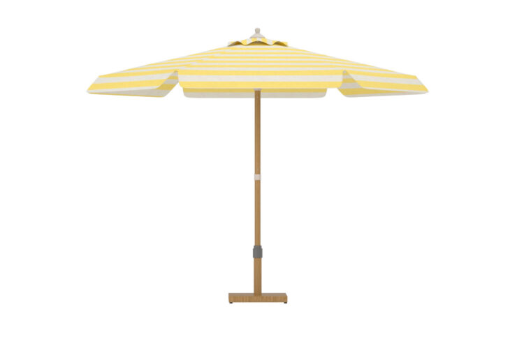 Cerox – Parasol – Blanc, Jaune, Naturel, Marron – ⌀270 cm