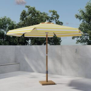 Cerox – Parasol – Blanc, Jaune, Naturel, Marron – ⌀270 cm