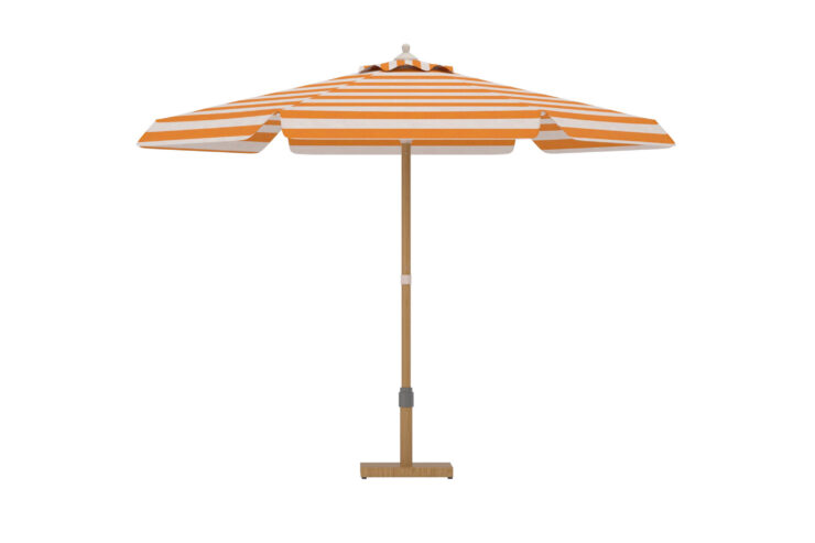 Cerox – Parasol – Blanc, Pêche, Naturel, Marron – ⌀270 cm