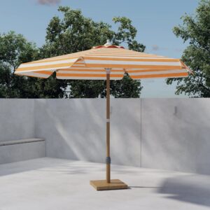 Cerox – Parasol – Blanc, Pêche, Naturel, Marron – ⌀270 cm