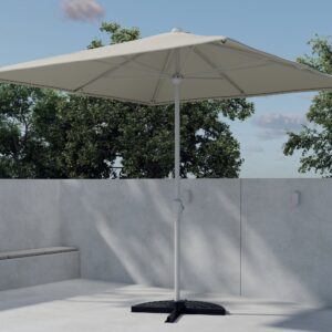 Leeds – Parasol – Beige, Argenté – 293 x 270 x 293 cm