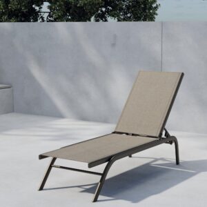 Kastos – Bain de soleil – Beige, Marron – 190 x 58 x 30 cm