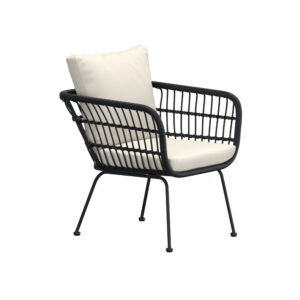 Isola – Chaise de salle à manger – Noir, Beige – 67 x 67 x 71 cm