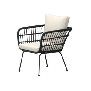 Isola – Chaise de salle à manger – Noir, Beige – 67 x 67 x 71 cm