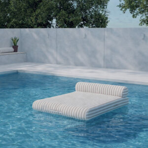 Redang – Bain de soleil – Blanc, Beige – 188 x 135 x 51 cm