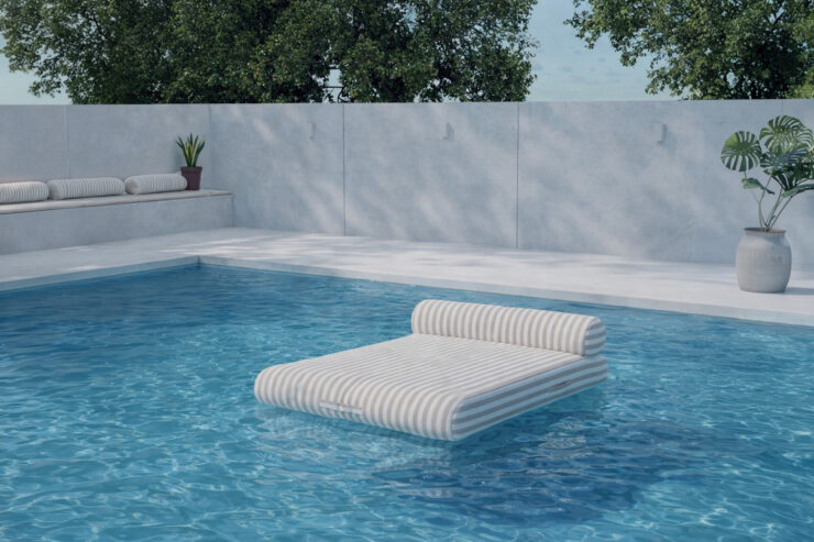 Redang – Bain de soleil – Blanc, Beige – 188 x 135 x 51 cm