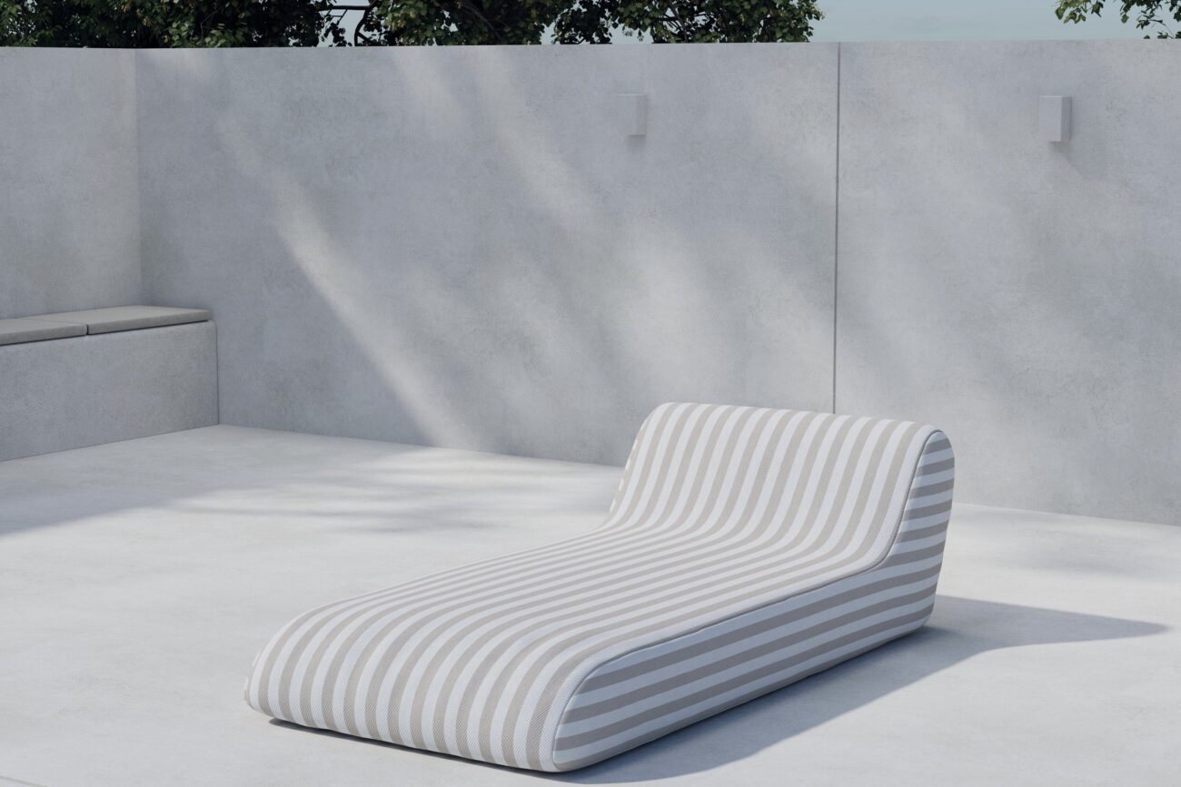 Redang – Bain de soleil – Blanc, Beige – 168,5 x 85 x 51 cm
