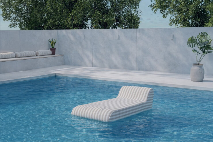 Redang – Bain de soleil – Blanc, Beige – 168,5 x 85 x 51 cm