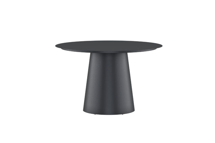 Lanzo – Table à manger ronde – Noir – ø120 cm