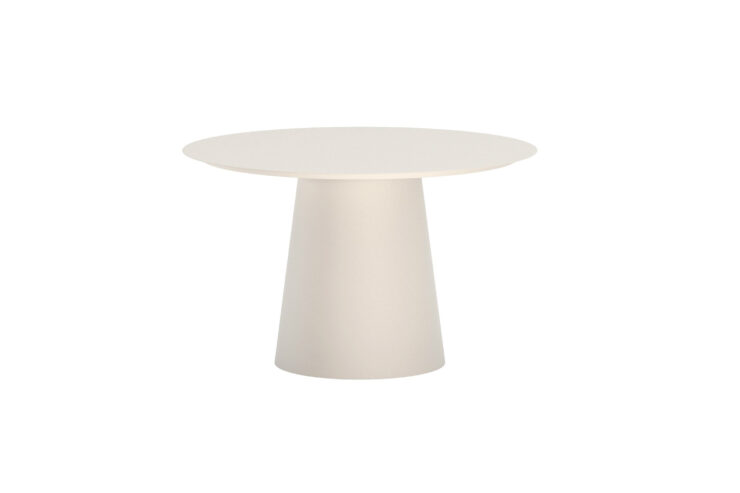 Lanzo – Table à manger ronde – Beige – ø120 cm