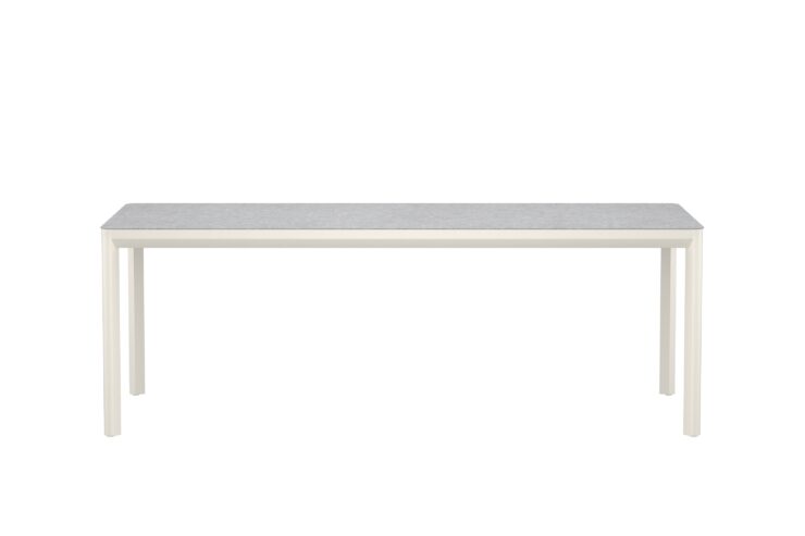 Lino – Table à manger rectangulaire – Beige, Gris clair – 220 x 100 cm