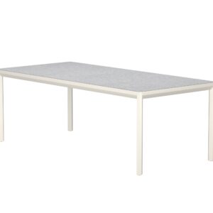 Lino – Table à manger rectangulaire – Beige, Gris clair – 220 x 100 cm