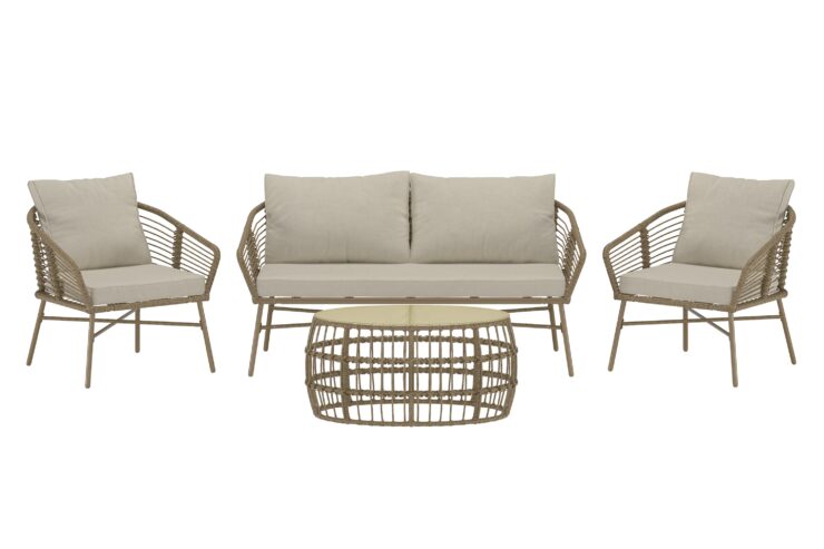 Lipari – Salon canapé – Marron, Beige