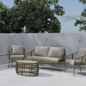 Lipari – Salon canapé – Marron, Beige