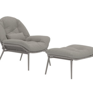 Cala – Fauteuil lounge – Beige – 87 x 93 x 87 cm