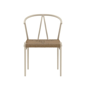 Alfons – Chaise de salle à manger – Beige, Naturel – 58 x 74 x 55 cm
