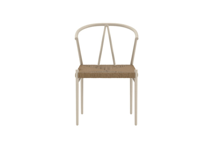 Alfons – Chaise de salle à manger – Beige, Naturel – 58 x 74 x 55 cm