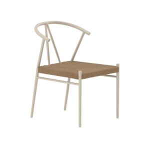 Alfons – Chaise de salle à manger – Beige, Naturel – 58 x 74 x 55 cm